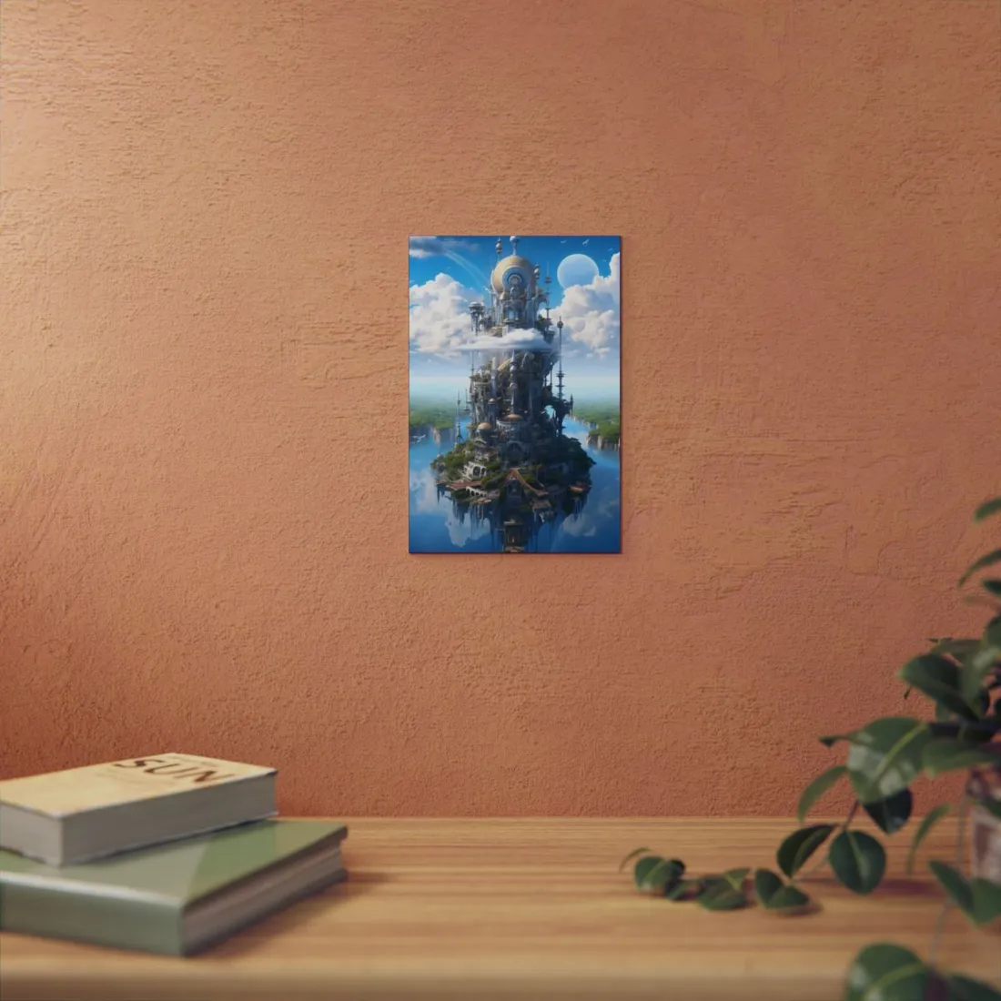 Floating City of Columbia: Breathtaking Aerial View - Metal Poster