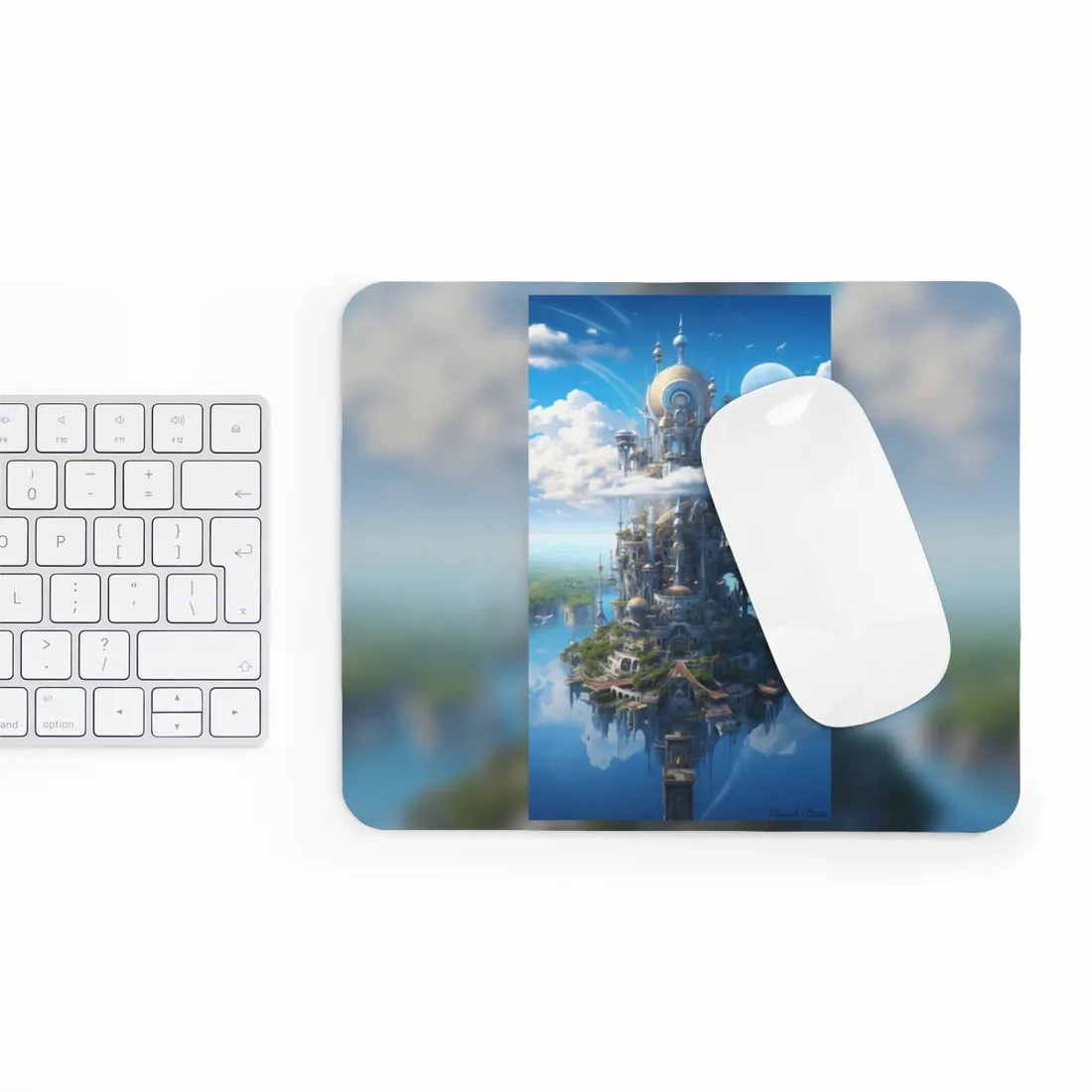 Floating City of Columbia: Breathtaking Aerial View - Mouse Pad