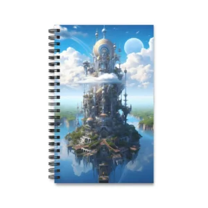 Floating City Above Sea Spiral Notebook