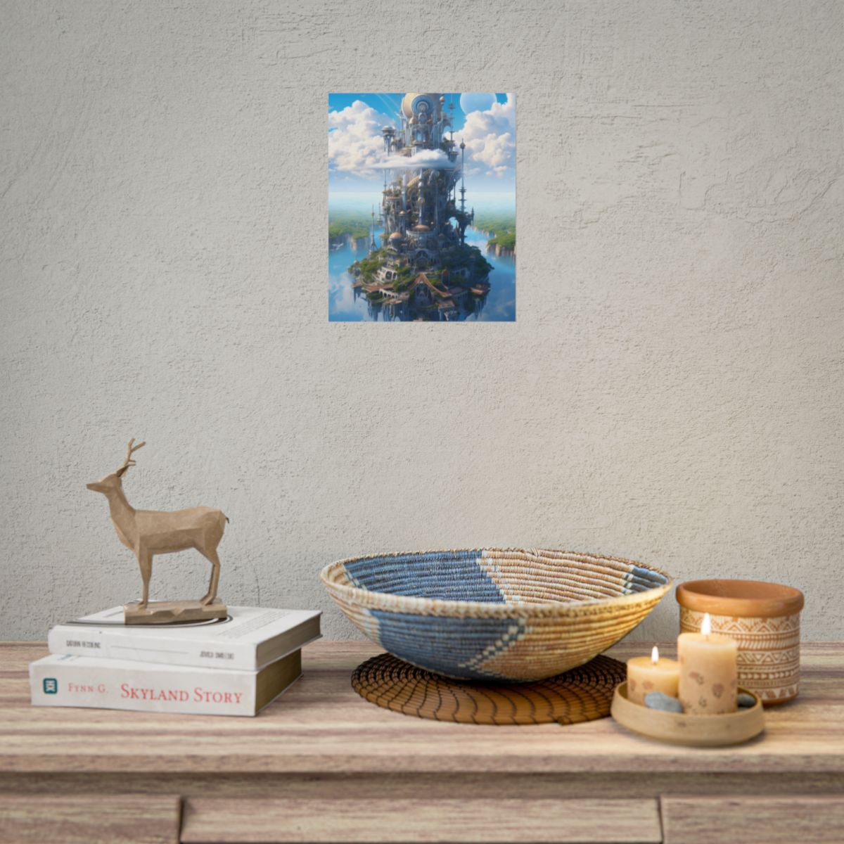 Floating City of Columbia: Breathtaking Aerial View - Poster