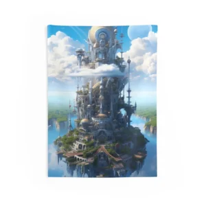 Floating City Above Sea Wall Tapestry