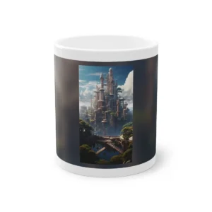 Futuristic City with Spires Mug
