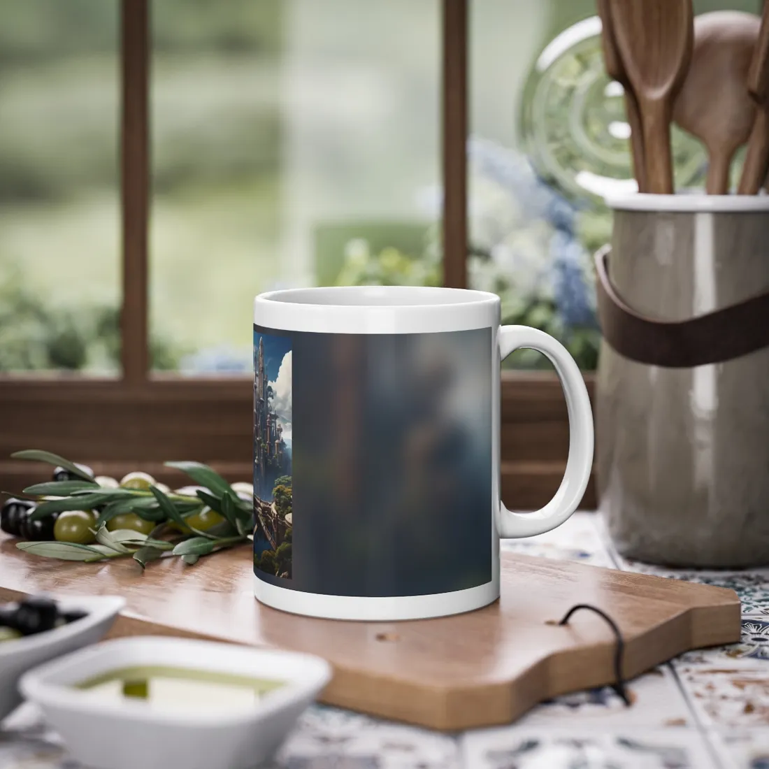 Floating City of Columbia: Breathtaking Modern Urban Landscape - Mug