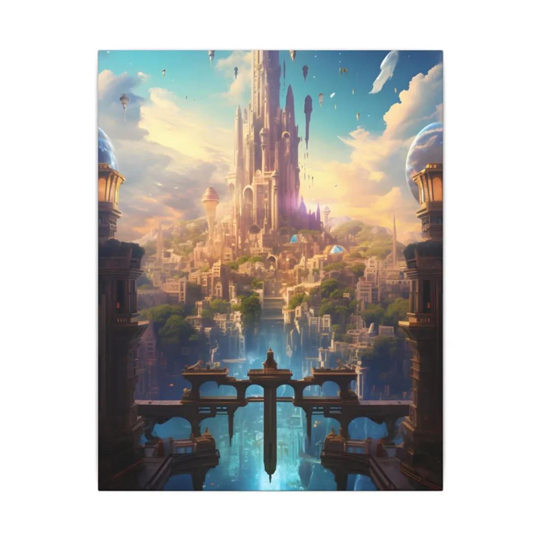Floating Columbia: Breathtaking Serene Cityscape - Canvas