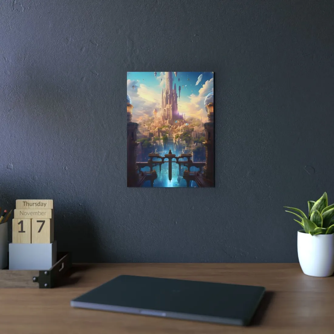 Floating Columbia: Breathtaking Serene Cityscape - Metal Poster