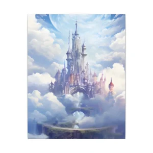 Fantasy Castle in Clouds Canvas Print