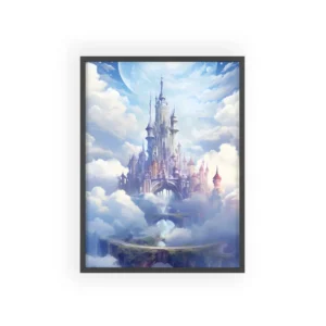 Fantasy Castle in Clouds Framed Poster