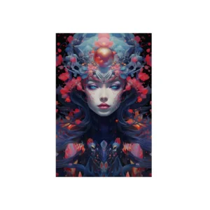 Woman with Floral Headdress Metal Poster