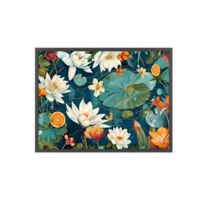 Water Lilies and Citrus Framed Poster