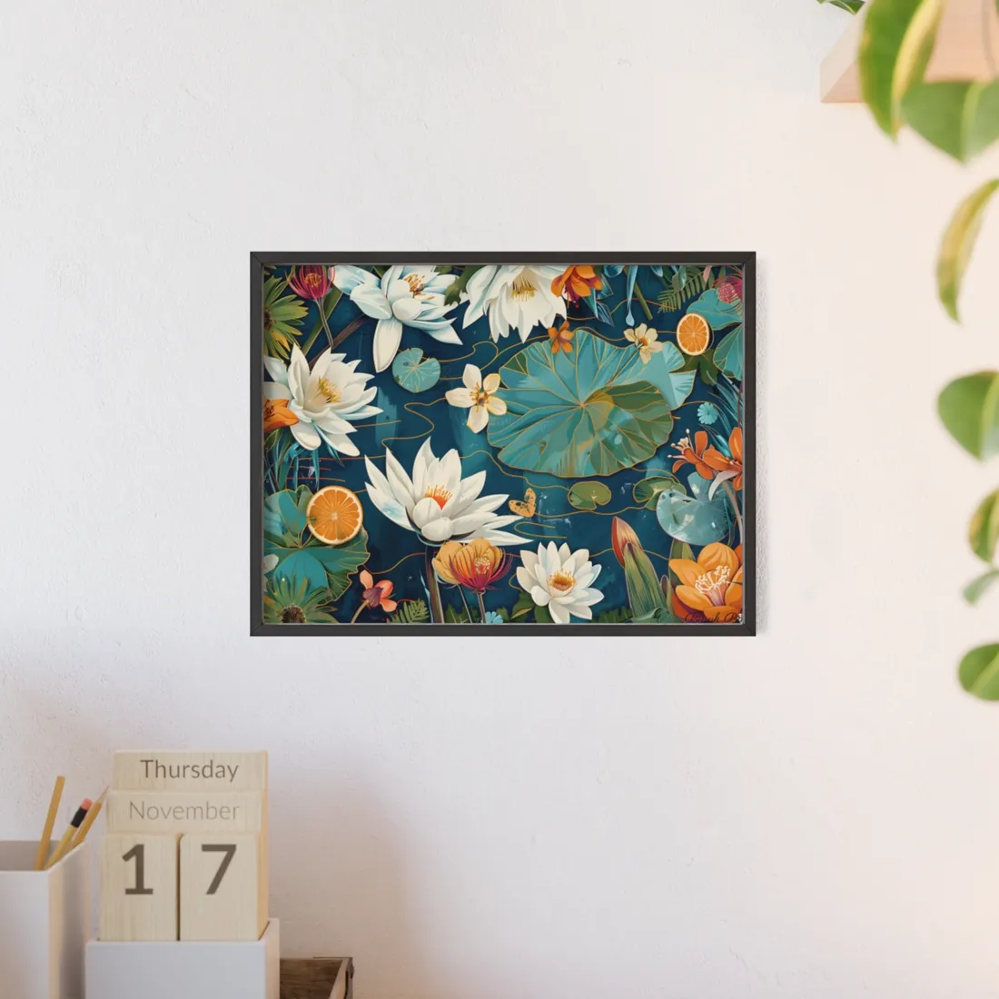 Florida's Colorful Counties: A Visual Map Guide - Framed Poster