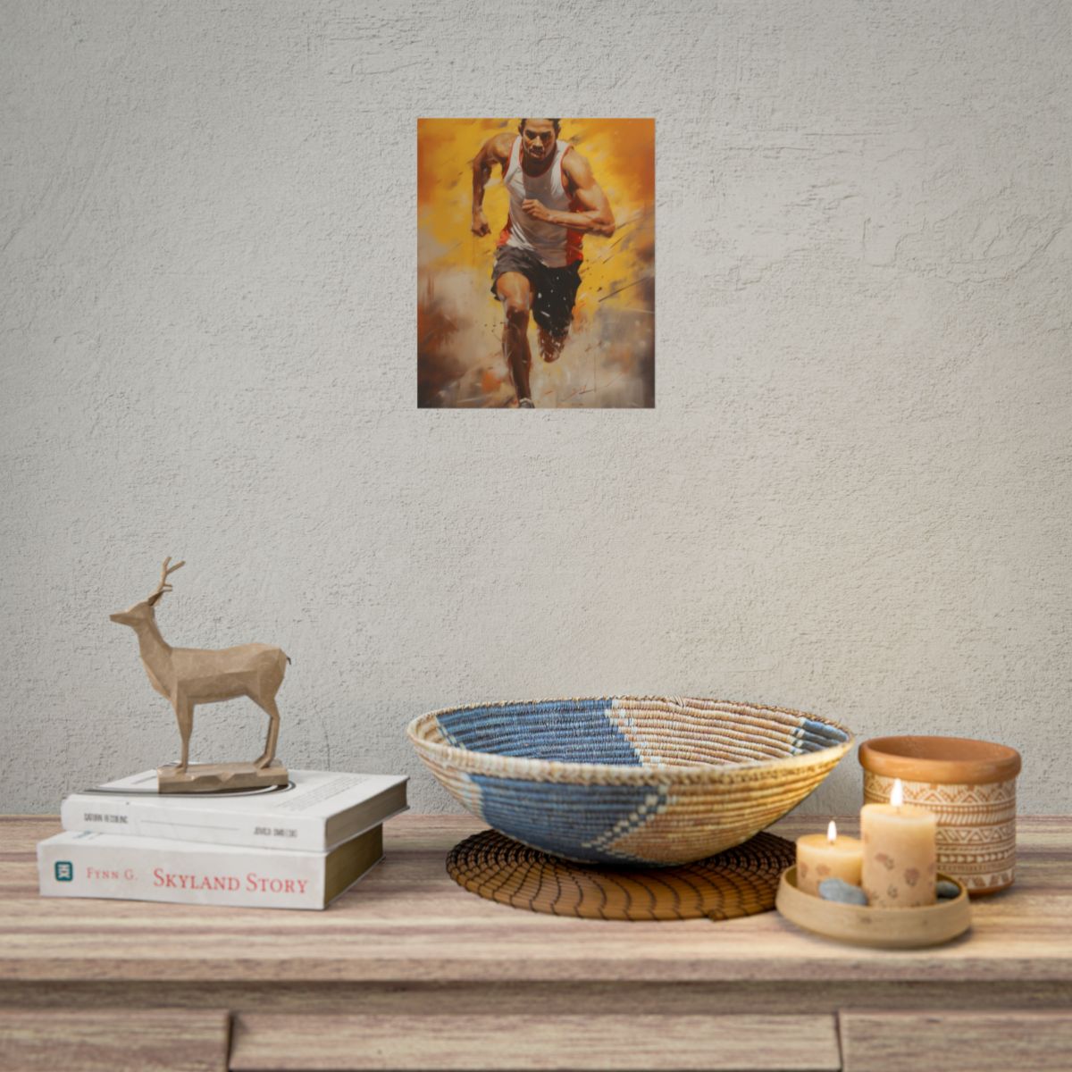 Focused Athlete: Intense Moment in Action - Poster