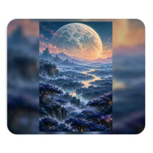 Fantasy Valley with Giant Moon Mouse Pad