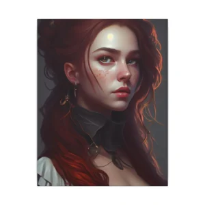 Red Haired Woman with Freckles Canvas Print