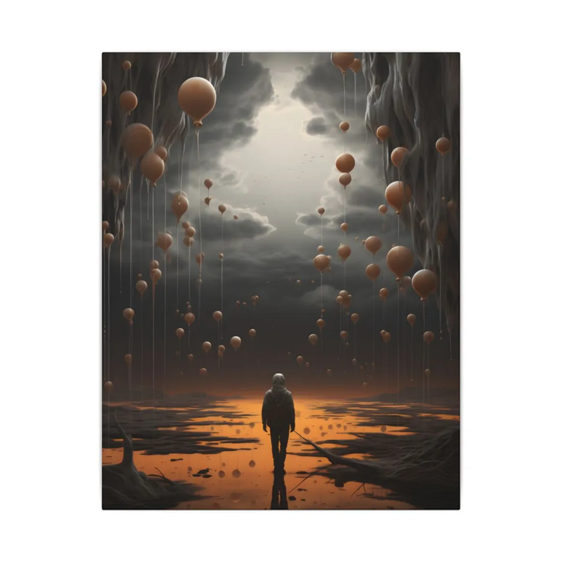 Freedom in Nature: Casual Outdoor Portrait - Canvas