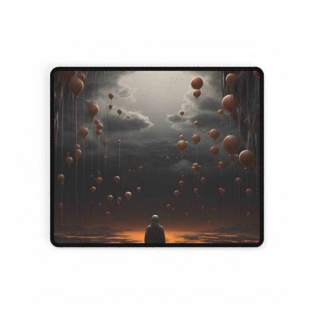 Freedom in Nature: Casual Outdoor Portrait - Desk Mat