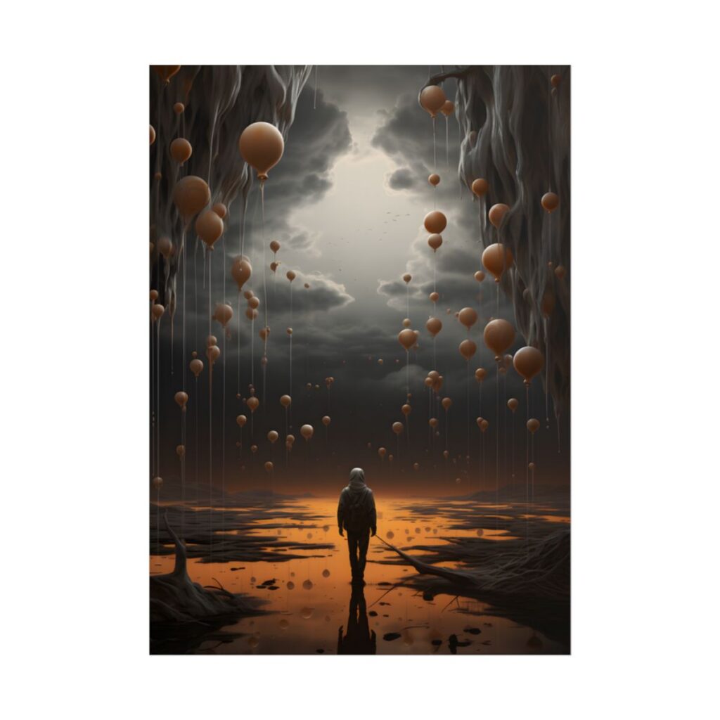 Freedom in Nature: Casual Outdoor Portrait - Poster