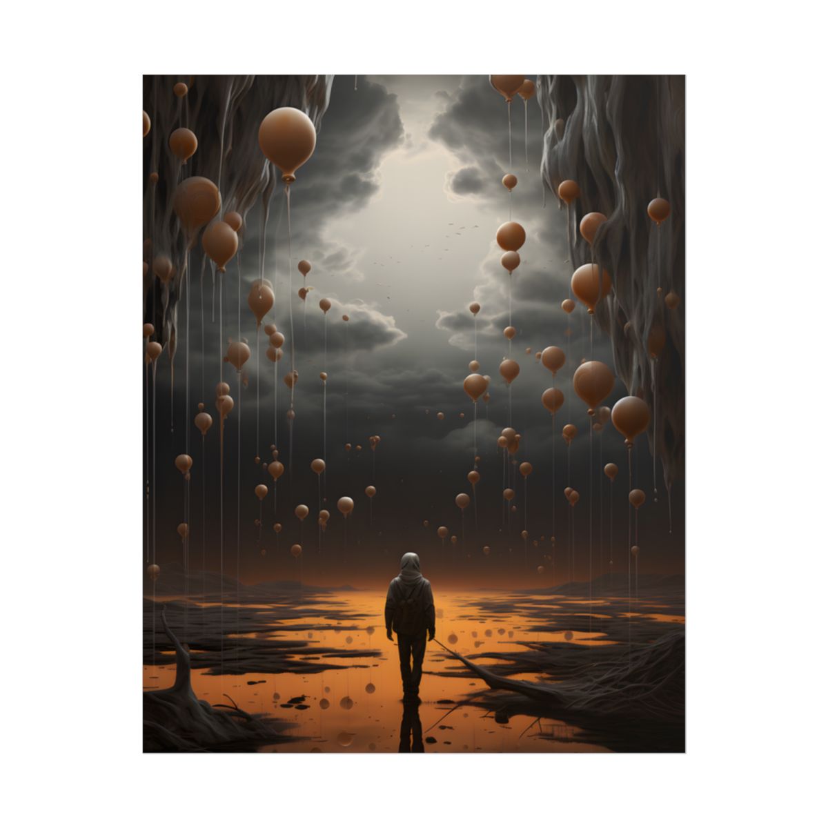 Freedom in Nature: Casual Outdoor Portrait - Poster