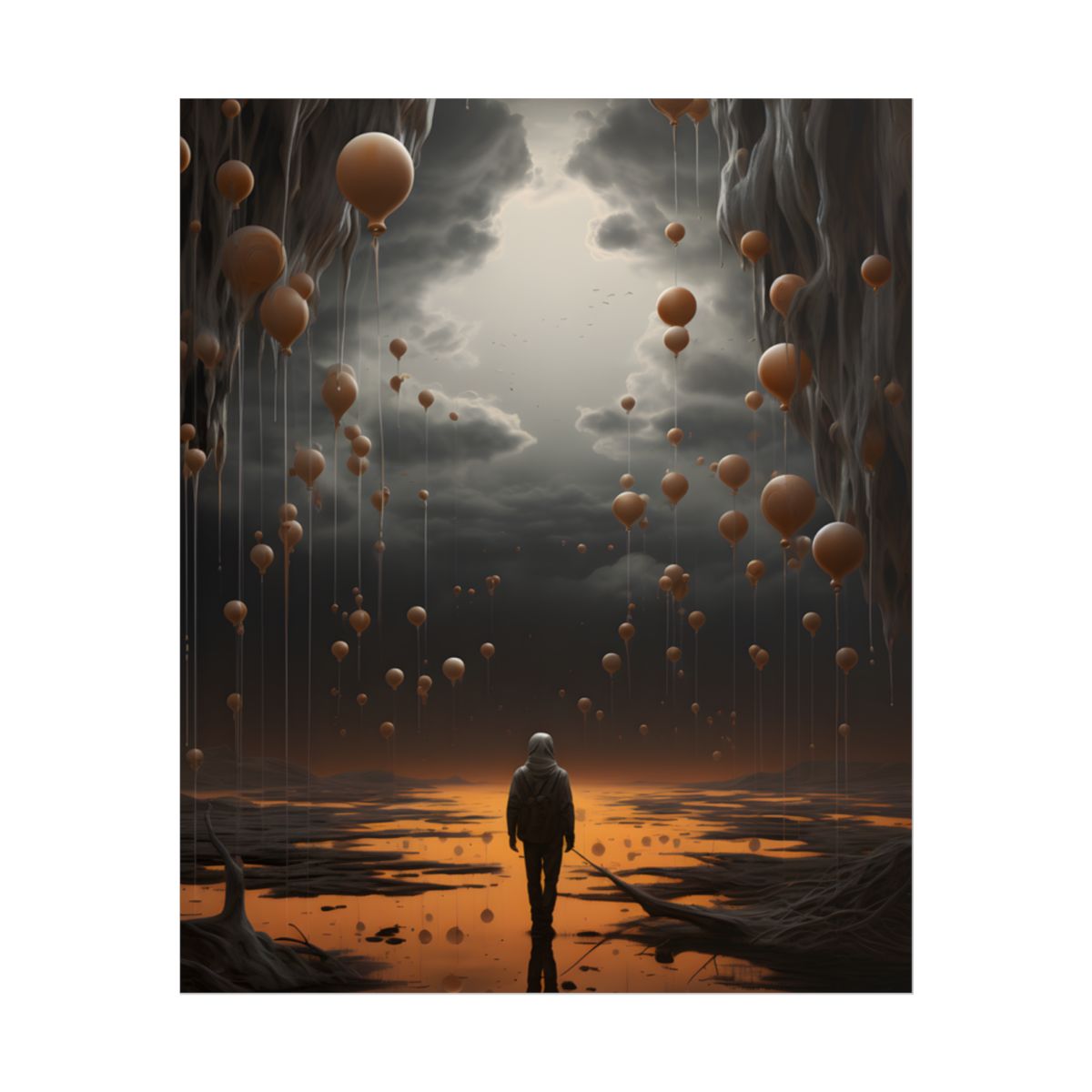 Freedom in Nature: Casual Outdoor Portrait - Poster