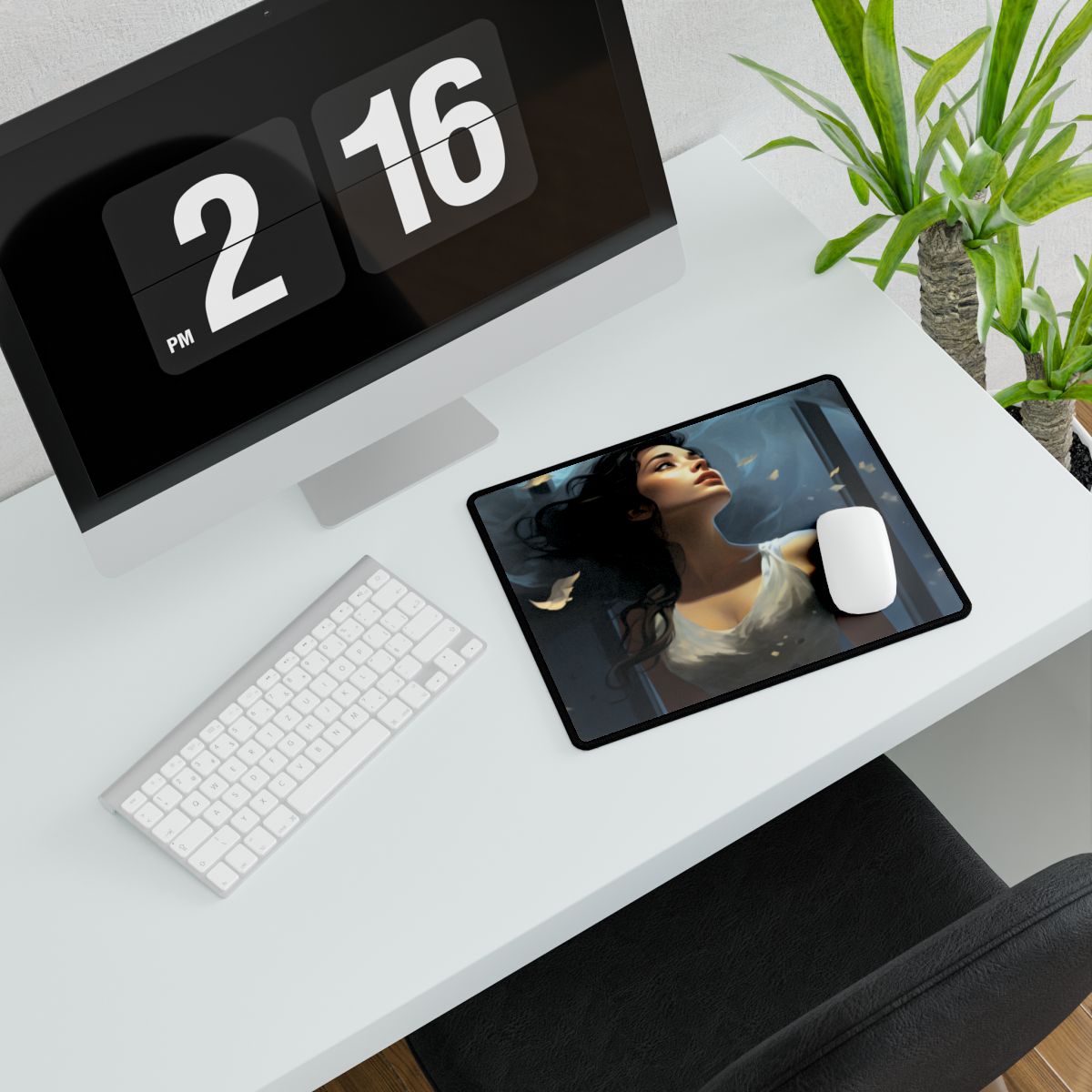 Friend and Companion: Intimate Moment Digital Art - Desk Mat