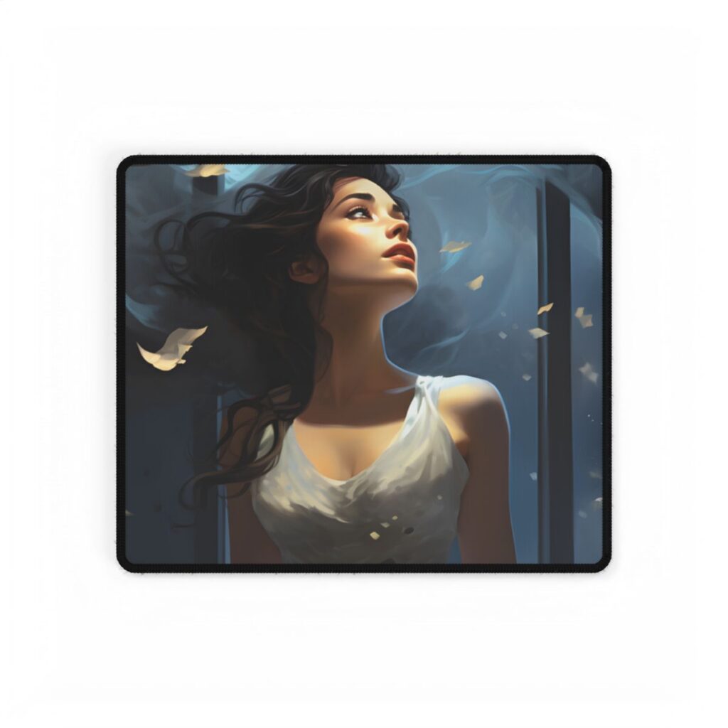 Friend and Companion: Intimate Moment Digital Art - Desk Mat