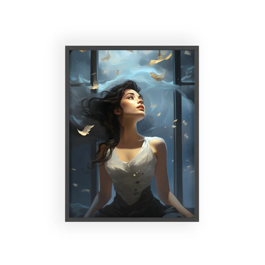 Friend and Companion: Intimate Moment Digital Art - Framed Poster