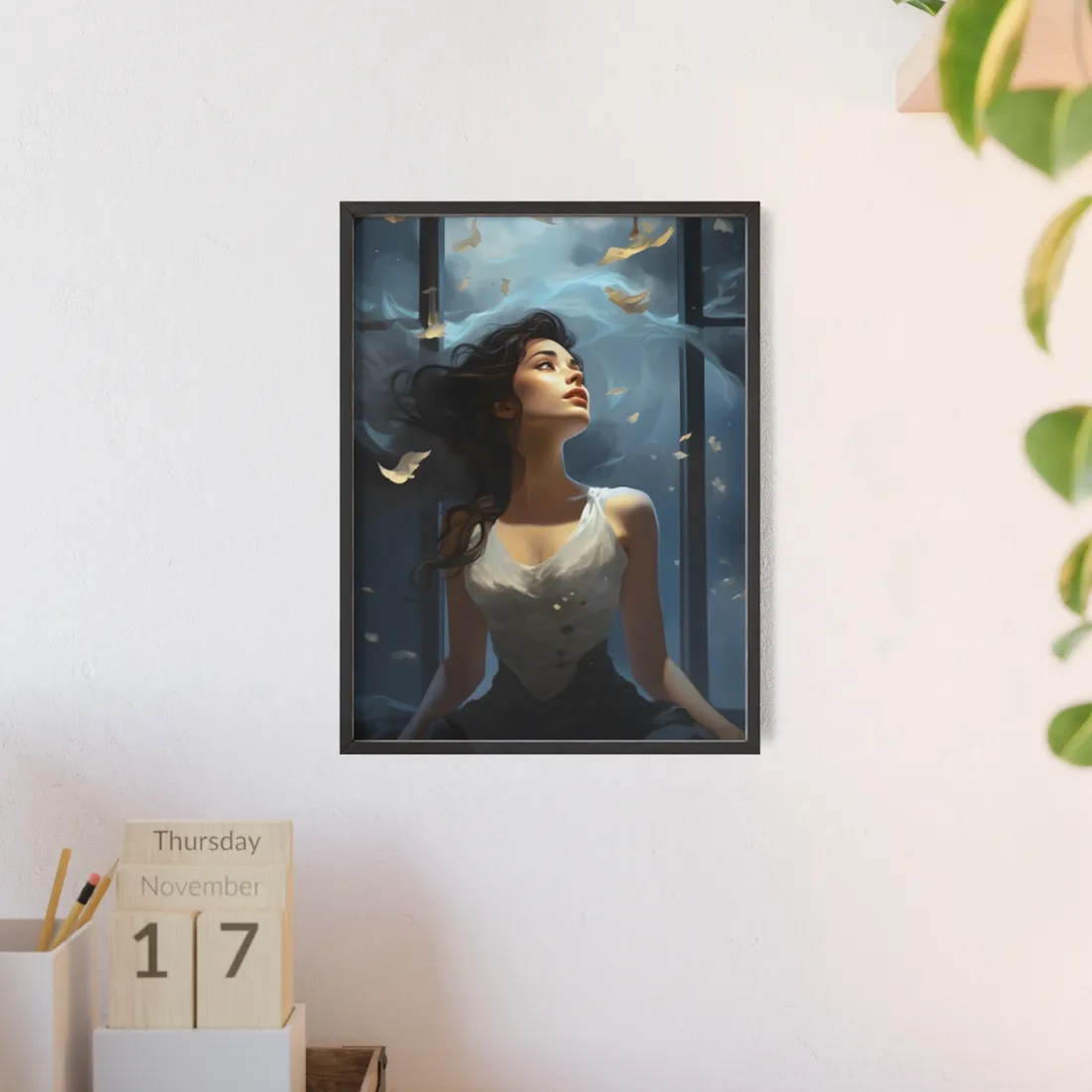 Friend and Companion: Intimate Moment Digital Art - Framed Poster