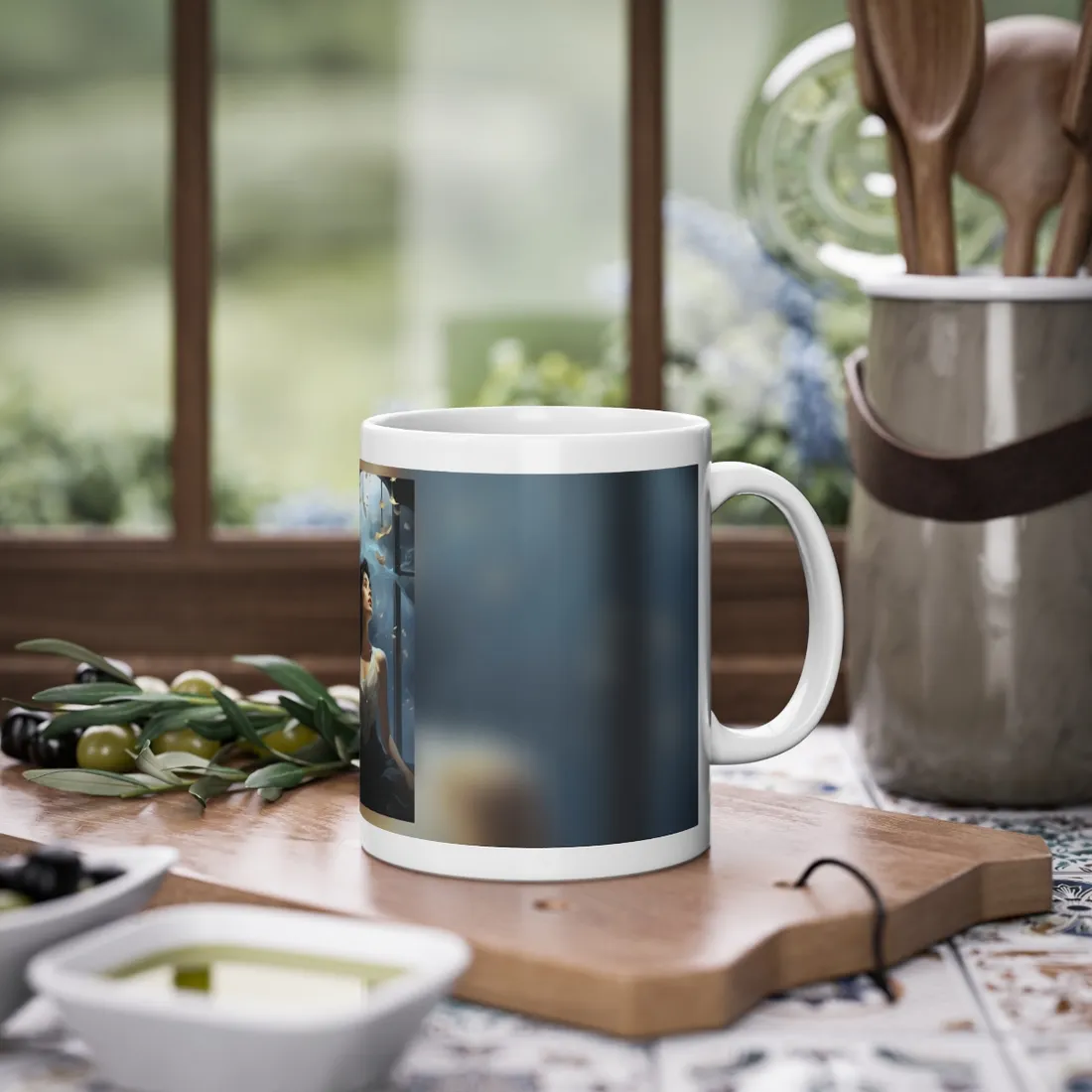 Friend and Companion: Intimate Moment Digital Art - Mug