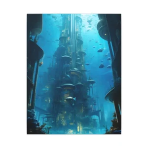 Undersea City Tower Canvas Print