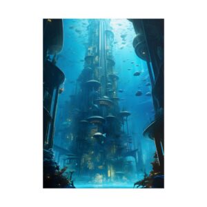 Undersea City Tower Poster