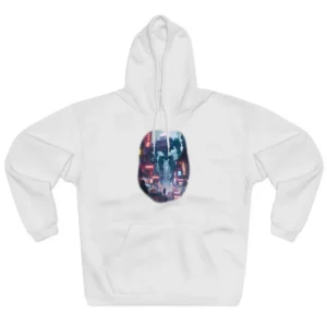 Mech over Neon Street Hoodie