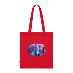 Futuristic City Skyline in Fog Tote Bag