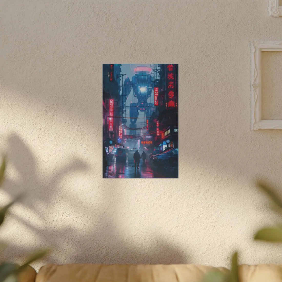 Futuristic City Pulse: Neon Lights - Canvas