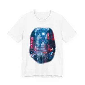 Robot over Neon Street T-Shirt