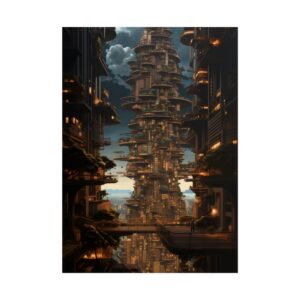 Terraced Tower City Poster