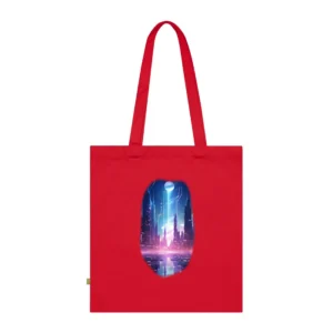 Futuristic City Skyline Tote Bag