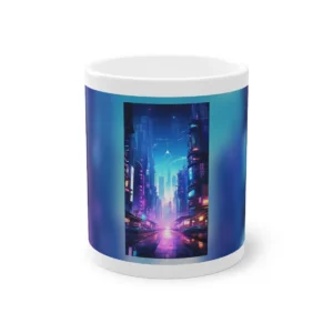 Neon Future City Mug