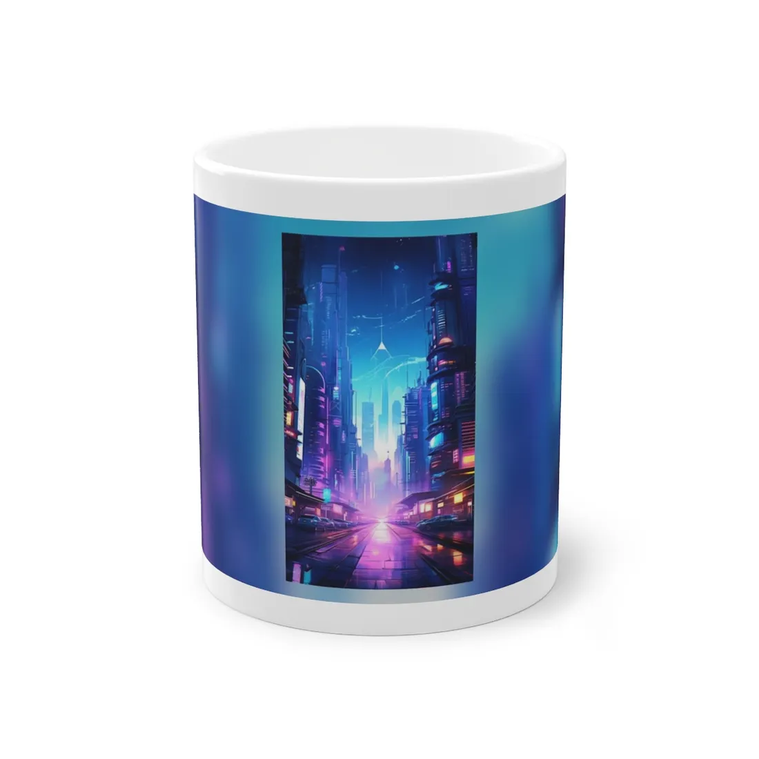 Futuristic Cityscape: Cyberpunk Dystopia - Mug