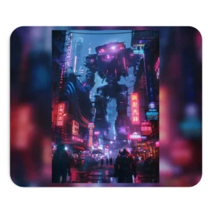 Neon Mech Street Mouse Pad