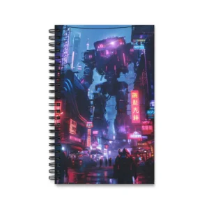 Neon Mech Street Spiral Notebook
