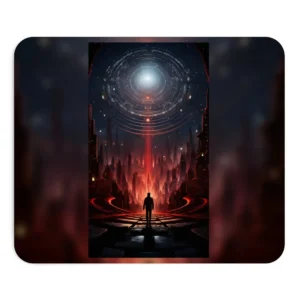 Silhouette in a Red City Mouse Pad
