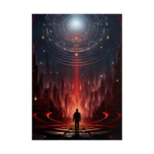 Silhouette in a Red City Poster