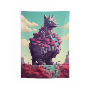 Blossom Stone Guardian Wall Tapestry