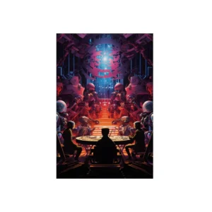Robot Council Chamber Metal Poster