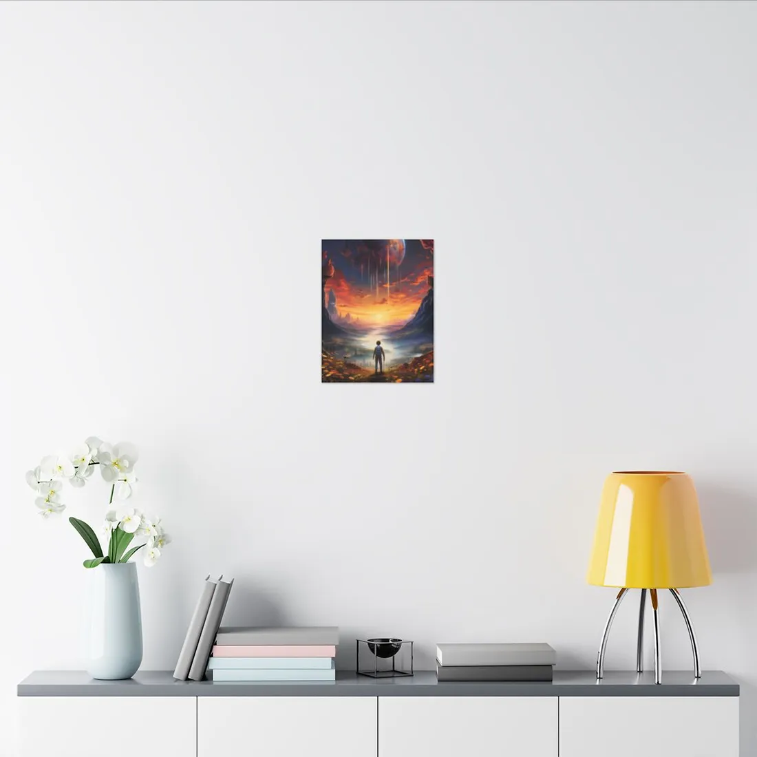 Futuristic Explorer in Wilderness: A Glimpse into Tomorrow - Canvas