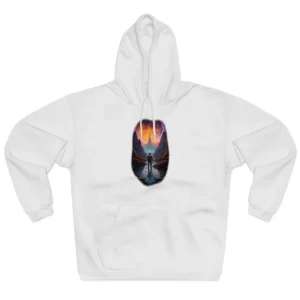 Lone Explorer Beneath Planet Hoodie