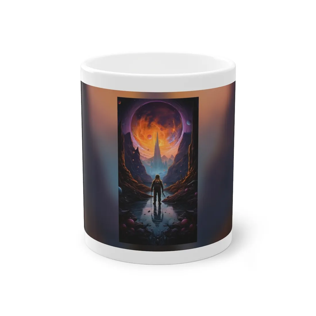 Futuristic Explorer in Wilderness: Sci-Fi - Mug