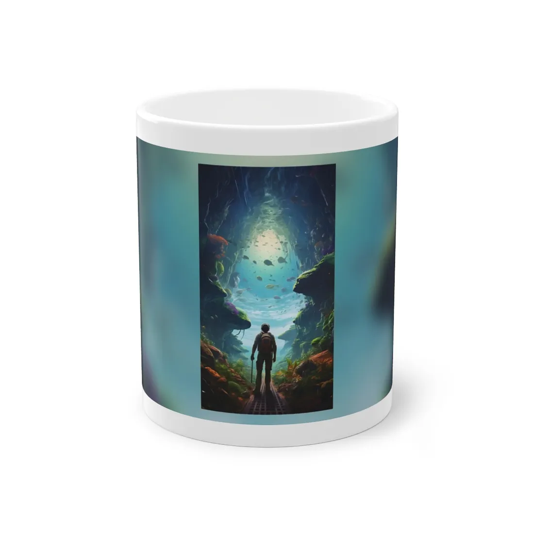 Futuristic Explorer: Sci-Fi Wilderness Discovery - Mug