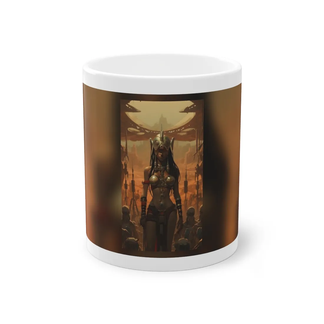 Futuristic Harmony: A Peaceful Tribal Society - Mug