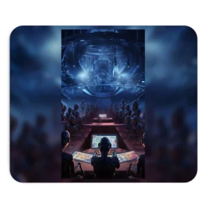 Robots at Control Room Desks Mouse Pad
