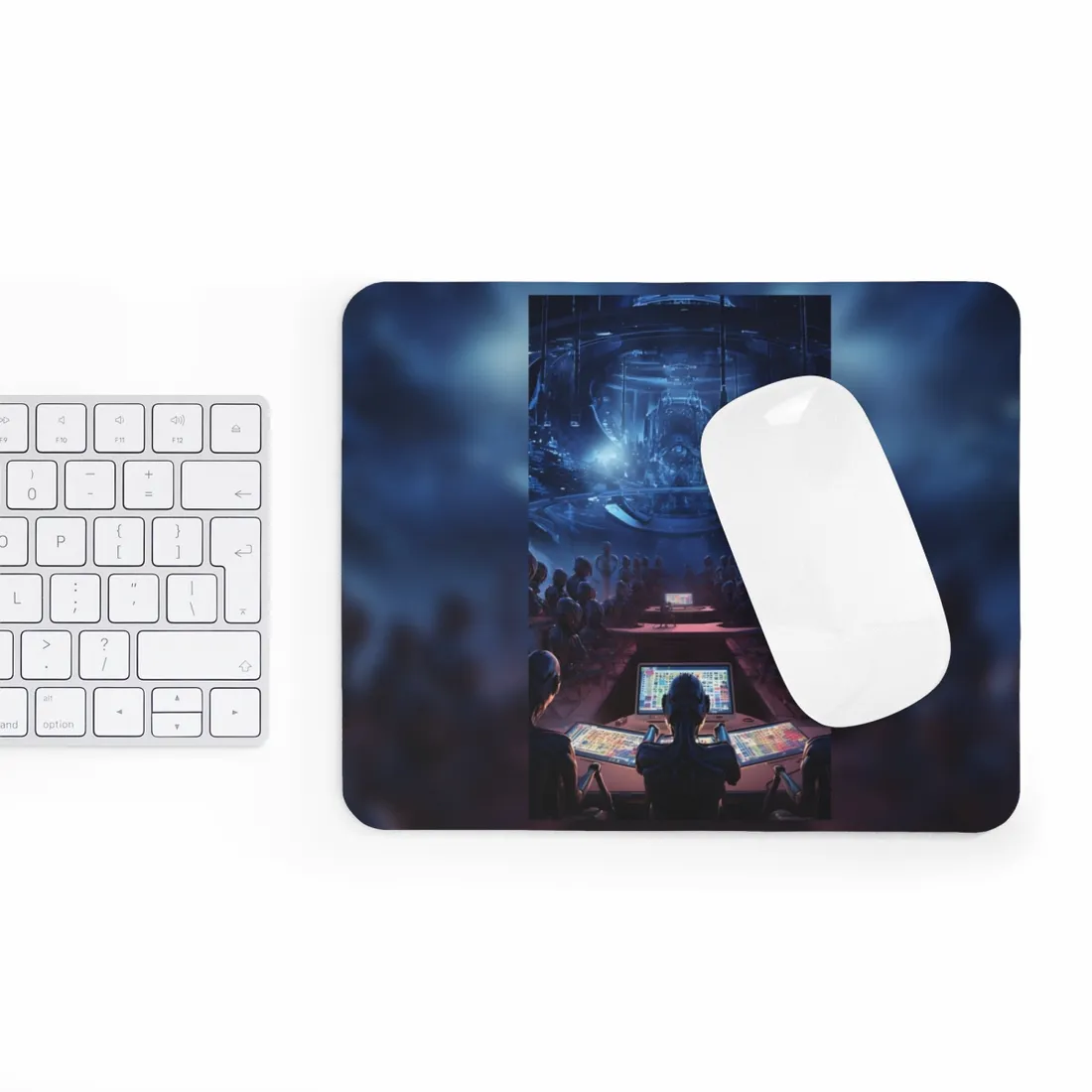 Futuristic Robot Orchestra: Musical Performance Art - Mouse Pad